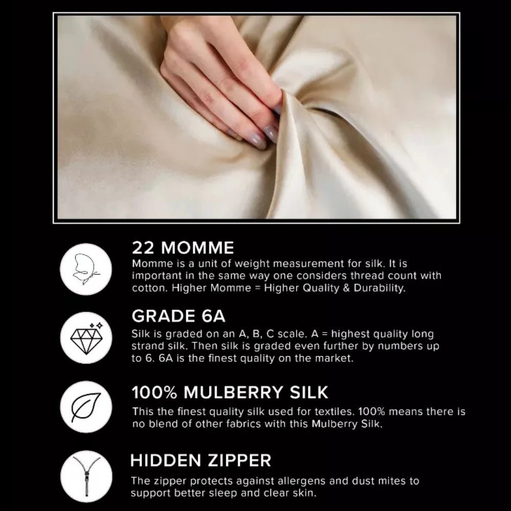 OPULASILK – Pillowcase made of mulberry silk, 25 Momme, luxury cover for hair and skin