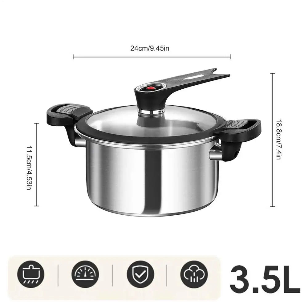 STEELPRESS – Compact stainless steel pressure cooker for quick meals anywhere