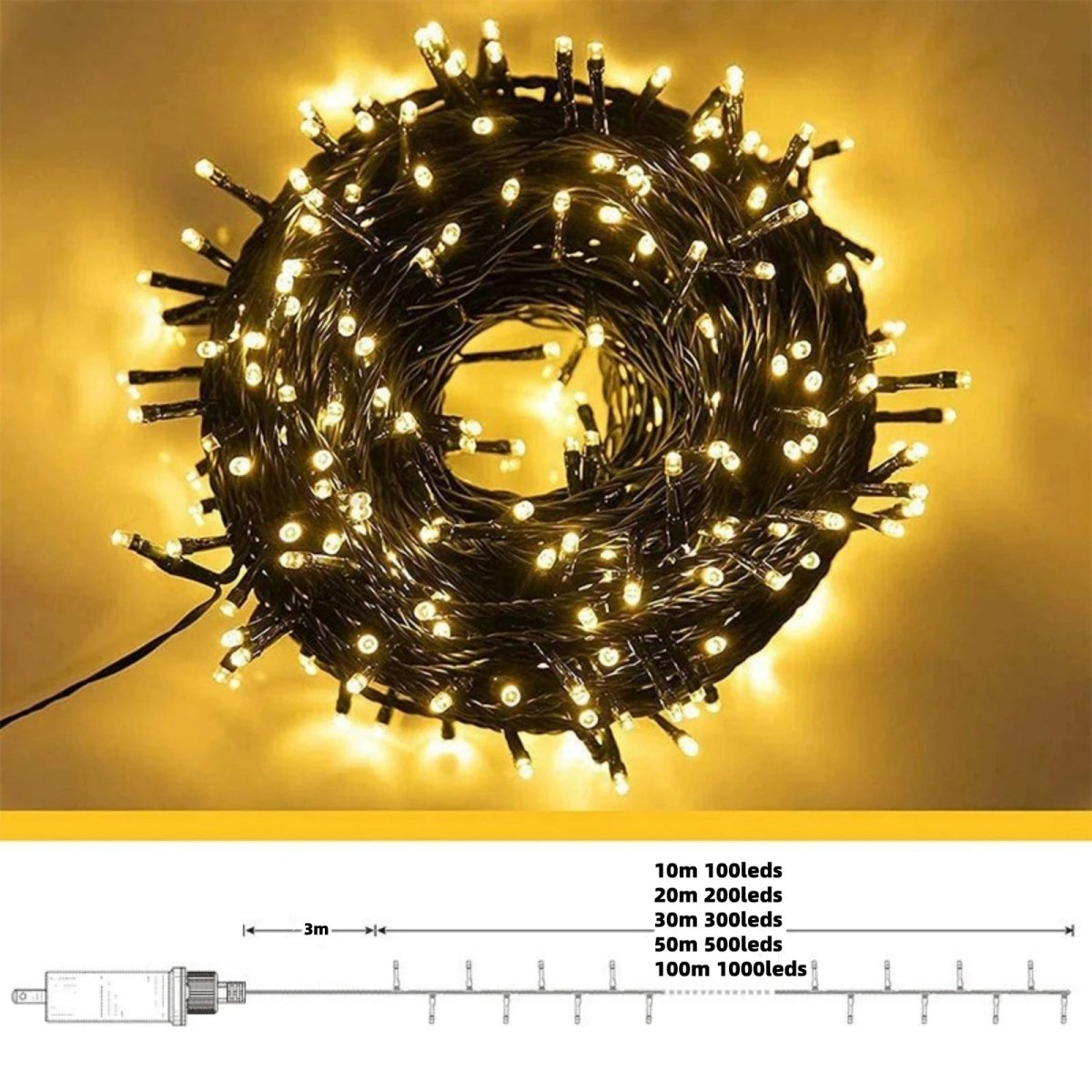 ICEDRAPE – 10 m weatherproof LED curtain lights for outdoor decoration