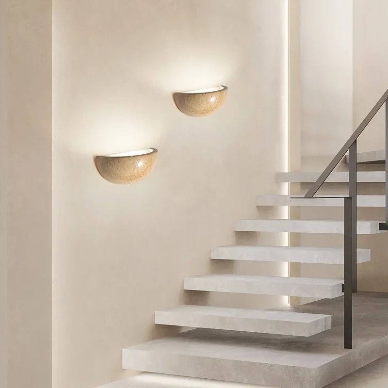 LITHORA – LED stone wall light for stylish living ambiance and gentle room lighting