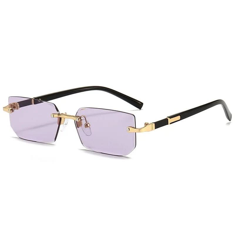 SUNEDGE - Rectangular frameless sunglasses with UV400 protection