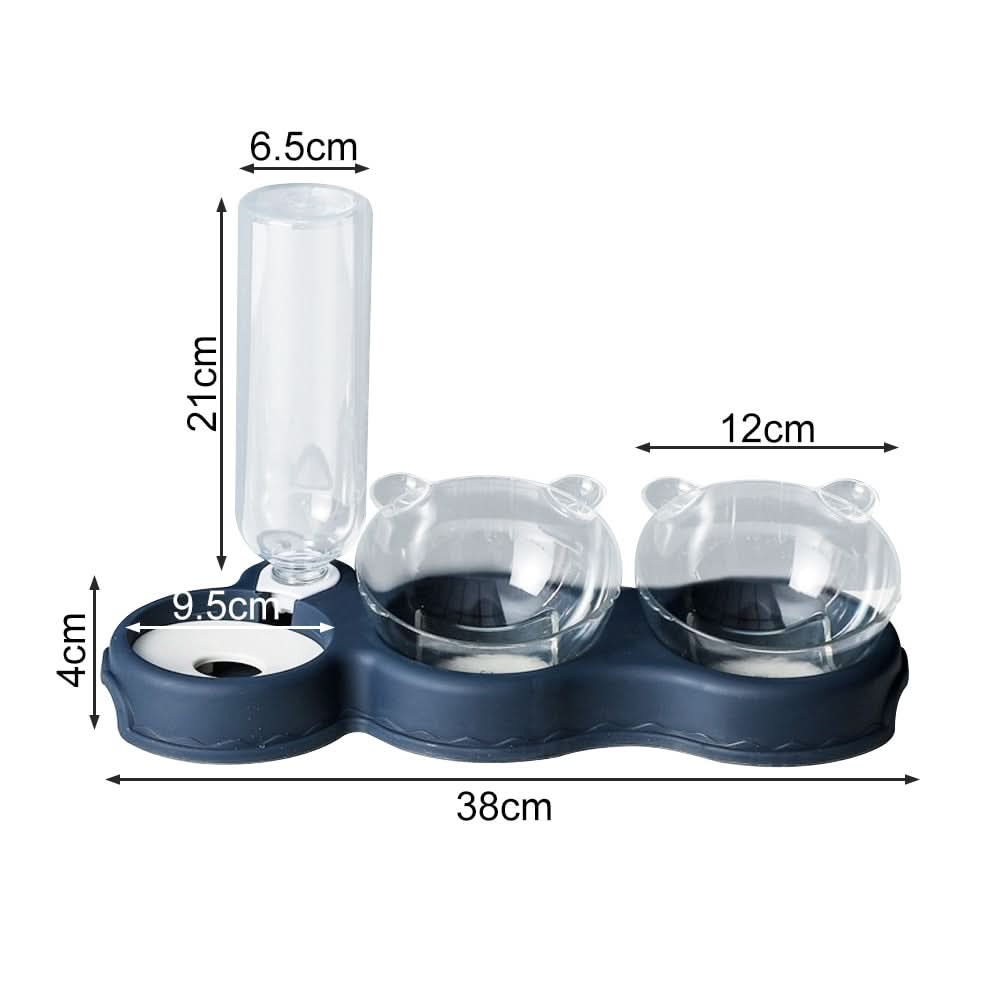 KARLFEAST - 3-in-1 feeding station with drinking dispenser & raised bowl