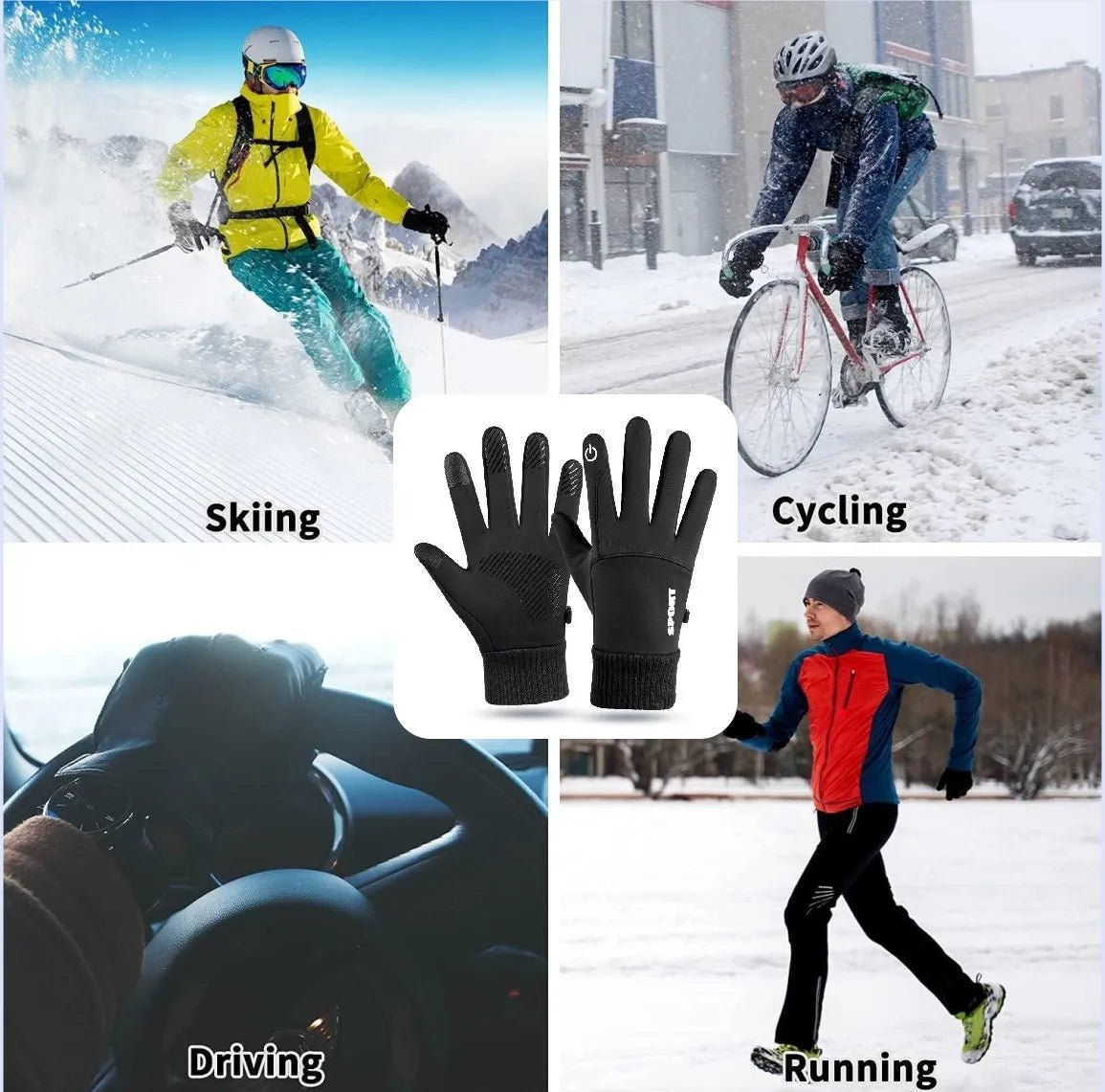 TOUCHFROST – Thermal touchscreen gloves with water protection and secure grip