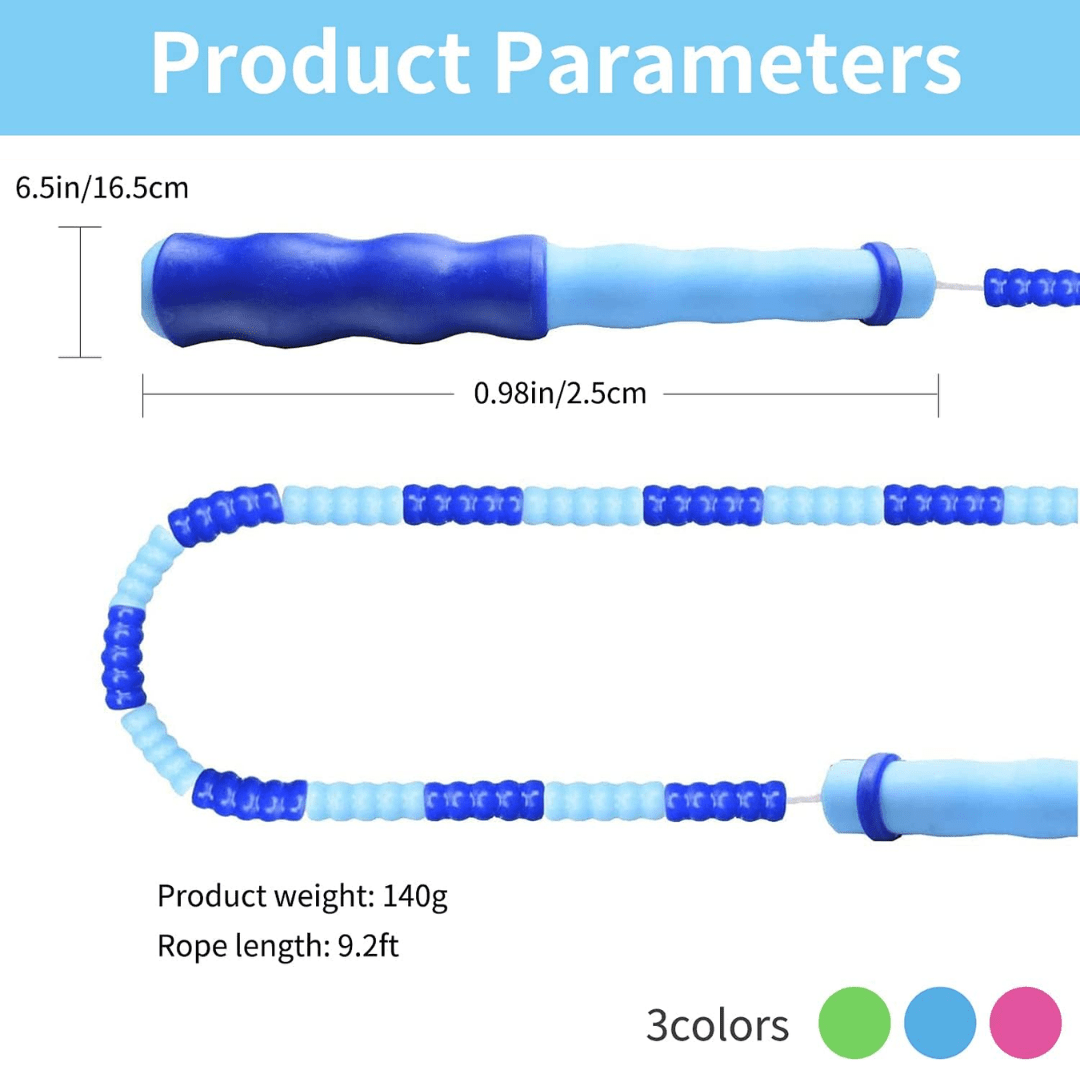 Flexirope - Adjustable bead skipping rope for cardio & endurance training