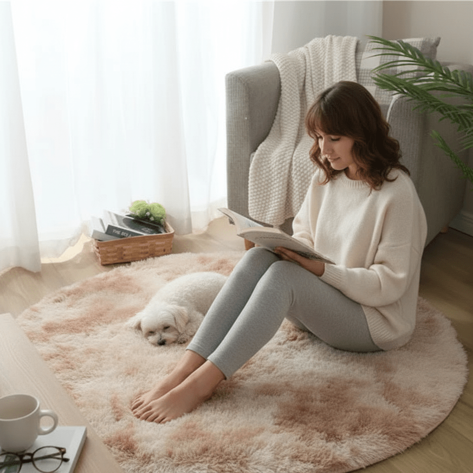 CloudHaven Luxury Soft Round Rug | Ultra-plush, fluffy rug for cozy living and bedrooms
