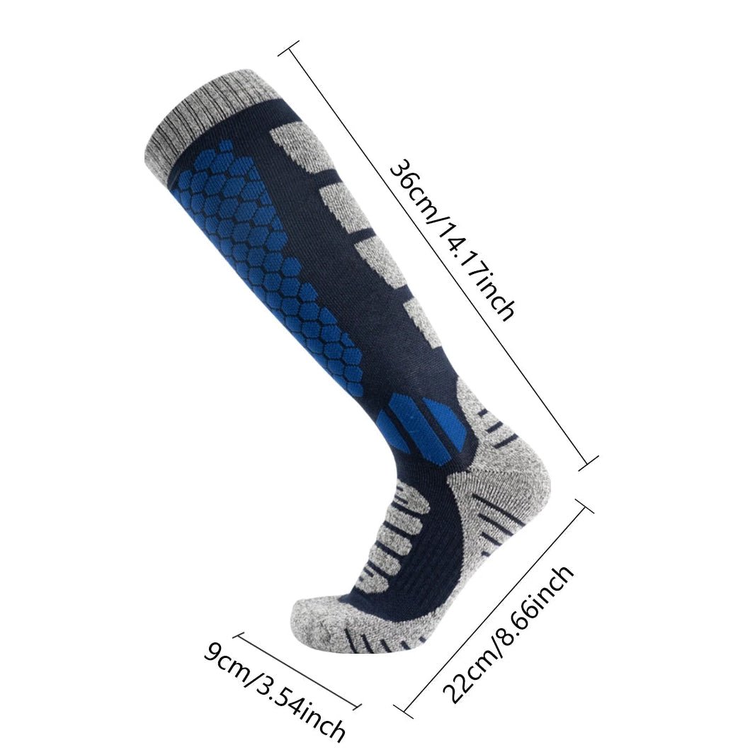 WOOLPEAK – Thermal wool socks for skiing & hiking, unisex, long tube design