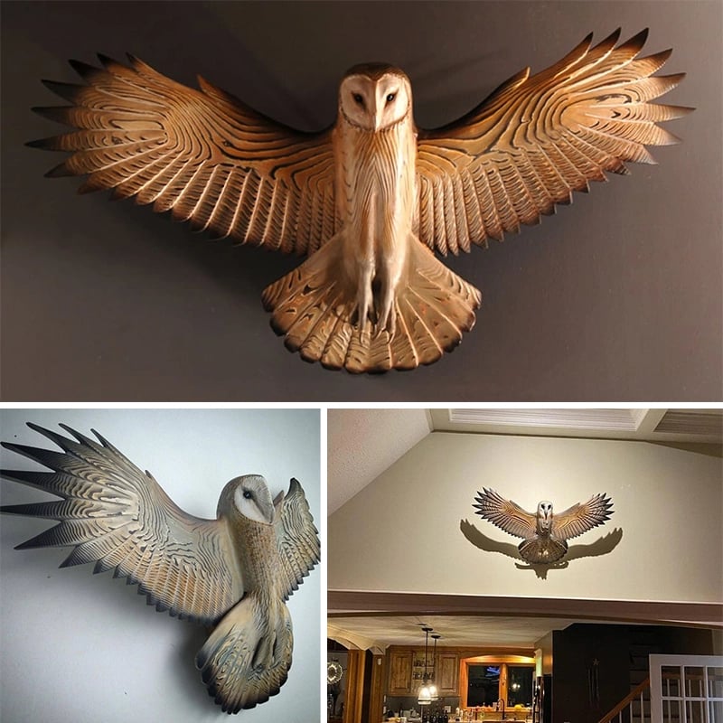 RUSTICOWL – Barn Owl Wall Art Made of Solid Wood with Handcrafted Surface