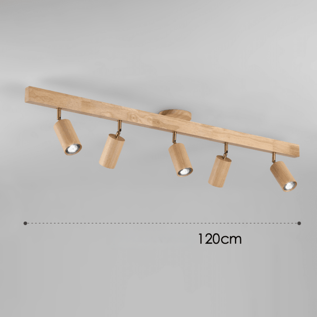 ARCBEAM – Minimalist solid wood LED ceiling lamp with adjustable light direction
