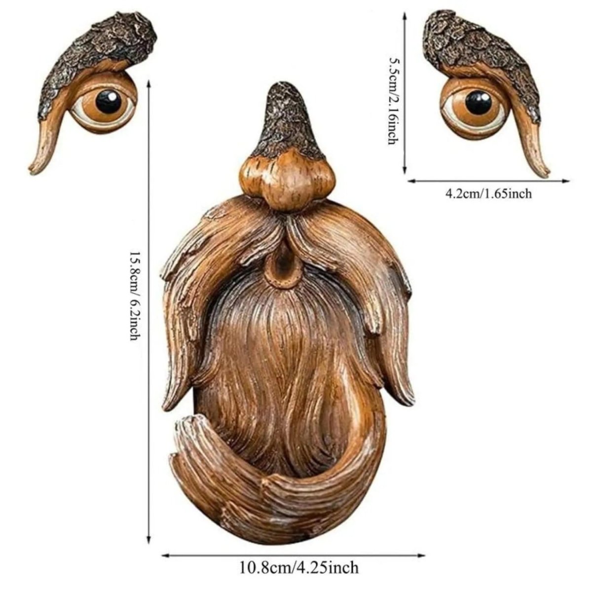 FORESTFACE – Birdhouse in tree face shape for the garden, weatherproof decoration