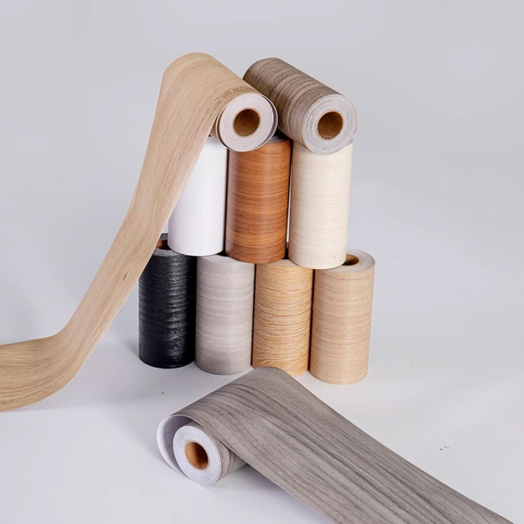 WoodLuxe Design Strip | PVC Wood Look Baseboard | Self-adhesive & Waterproof | Elegant Wall & Floor Decoration