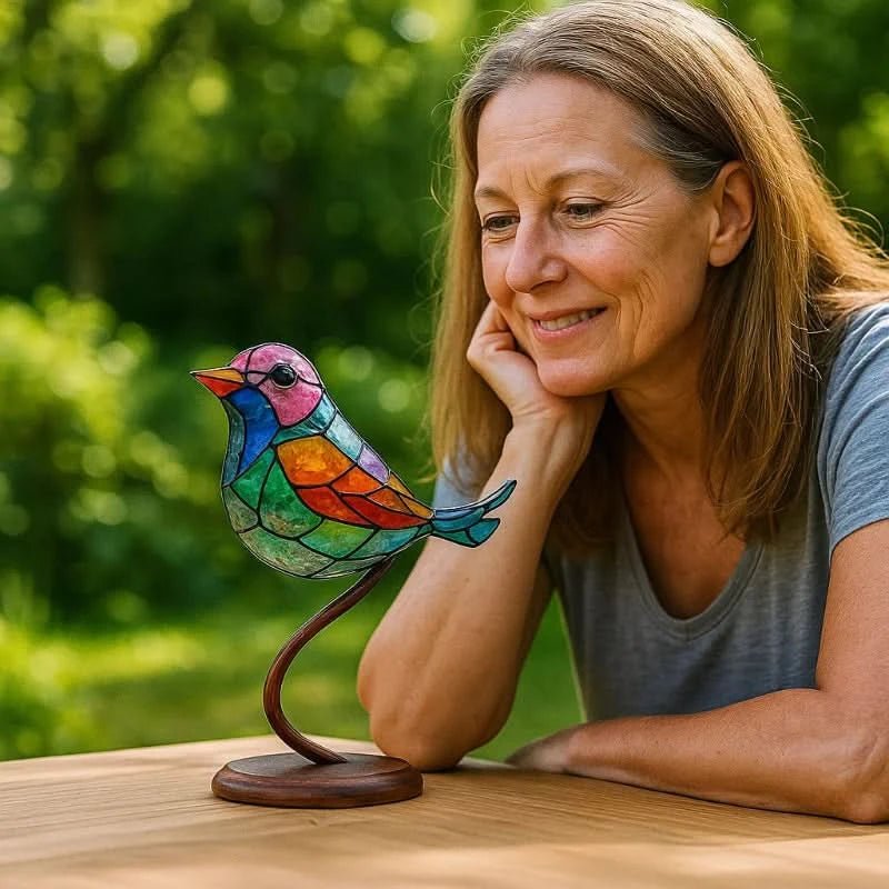 ACRÝAVIA – Handmade colorful bird statue made of acrylic for home decor