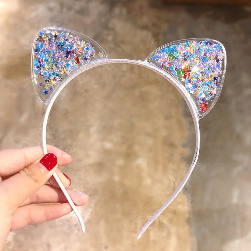 Glamtiara - Glitter hairband with cat ears | Stylish hairband for parties & special occasions