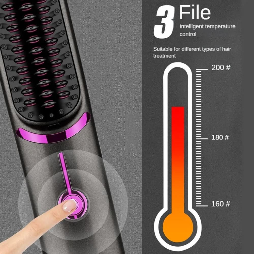 Tima Styler - Cordless straightening brush styler for straight hair everywhere