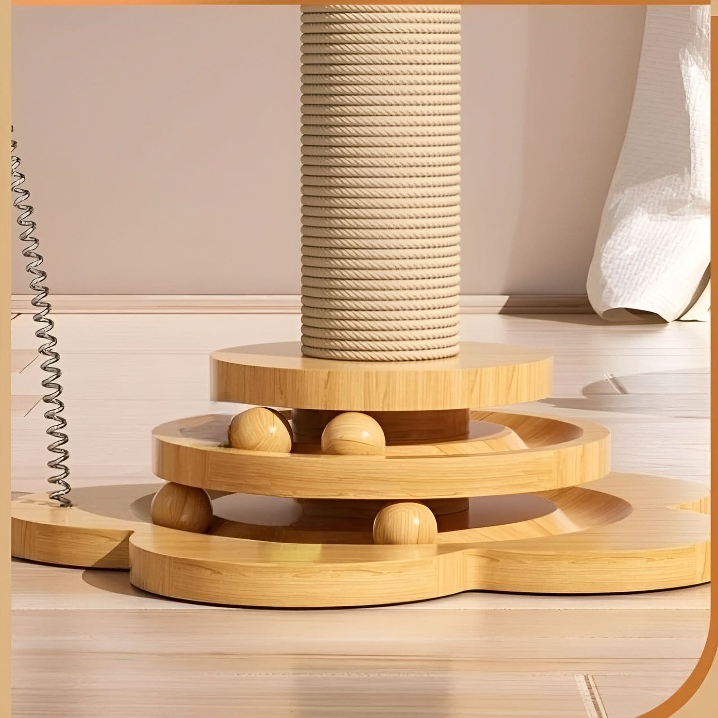 WOODWHISKER – Natural Cat Toy Made of Wood for Instinctive Play
