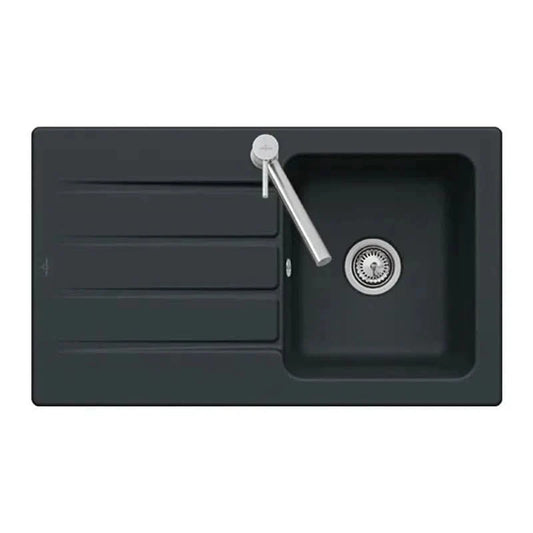 Architectura 50 ceramic washbasin - Elegant & easy-care in deep black for every bathroom