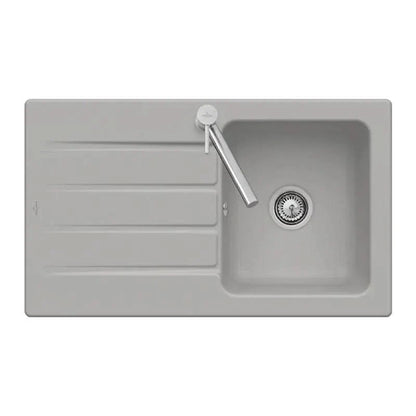 Architectura 50 ceramic washbasin from Villeroy & Boch - Elegant & timeless in fossil grey for every bathroom