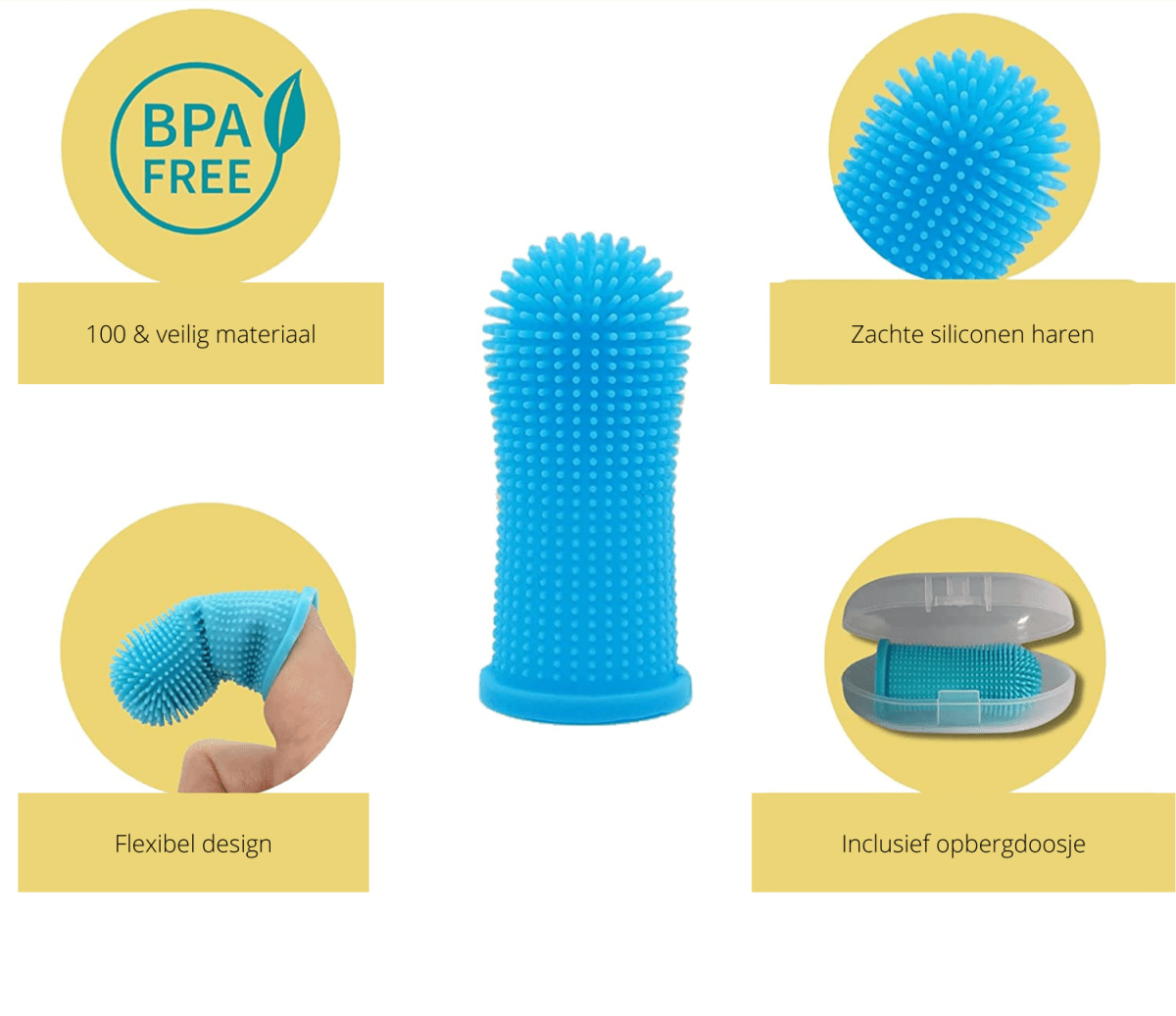 PAWCLEAN PRO - 360° silicone finger toothbrush for safe dental care for dogs