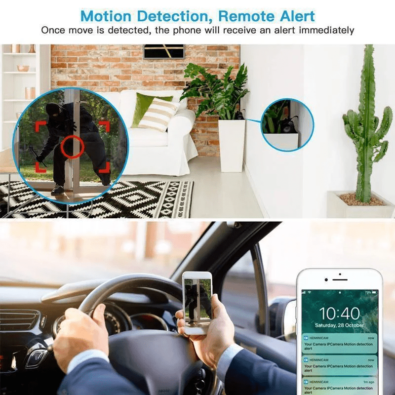MINICAM 1080P - Compact security camera with night vision & app control