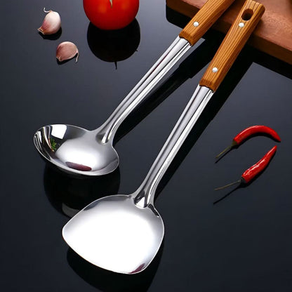 Luxury stainless steel kitchen utensil set - Elegant design & durability for stylish chefs