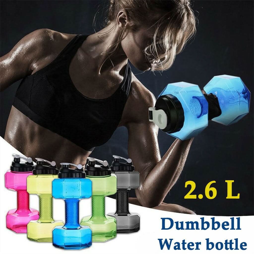 Hydraflex - Dumbbell water bottle 550ml for fitness & everyday life | 2-in-1 design