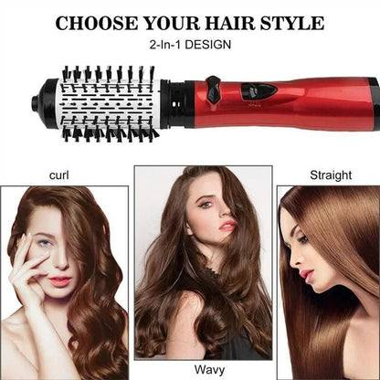 Revolveglam - 3-in-1 electric hair styler with hairdryer, brush & curling iron function