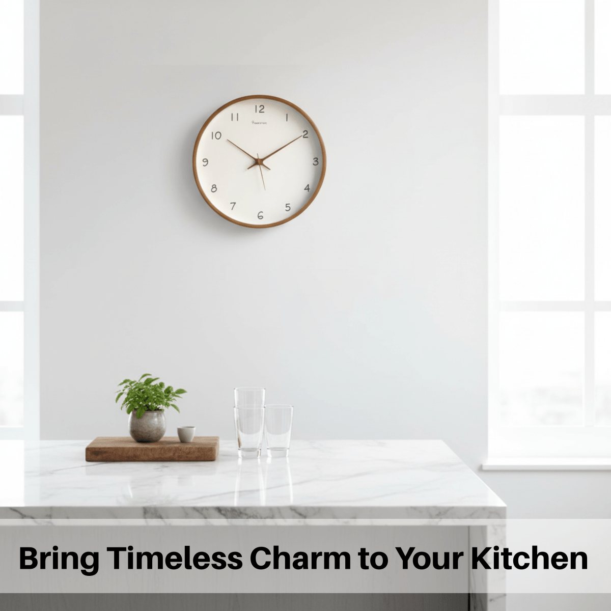 TIMEHAVEN – Quiet Wooden Wall Clock with Battery Operation