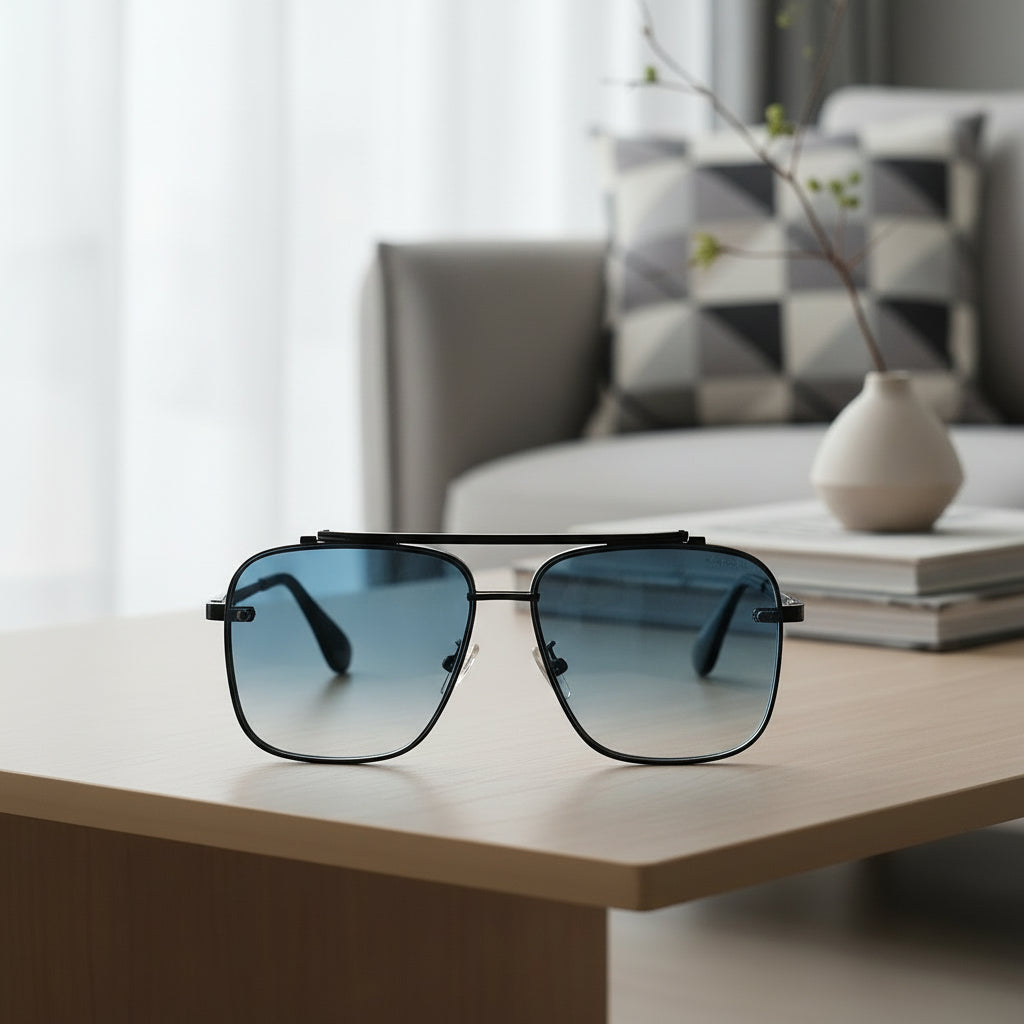 Zoltan Shades - Fashionable sunglasses with gradient lenses and metal frame
