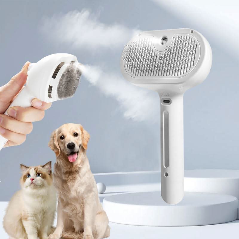 SoftPaws fur brush - With massage effect & easy-clean button for stress-free grooming