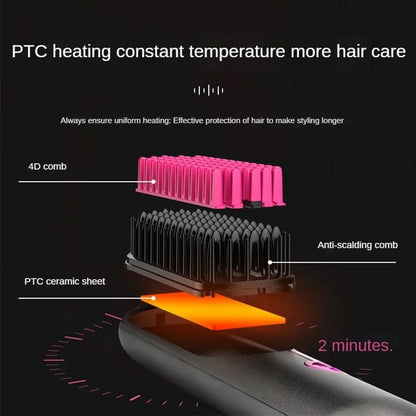 Tima Styler - Cordless straightening brush styler for straight hair everywhere