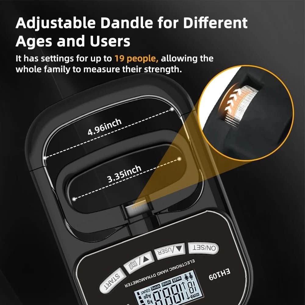 Gripmaster Digital - Precise hand-held measuring device for grip force measurement up to 120 kg