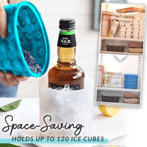 IceCube Maker - Space-saving 2-in-1 silicone ice cube tray with cooling function