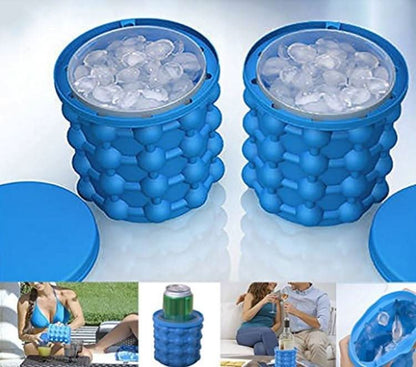 IceCube Maker - Space-saving 2-in-1 silicone ice cube tray with cooling function