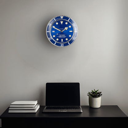 Meravis LumiCore Wall Clock | Stainless Steel & Luminous Hands | Silent Quartz Movement | Modern Designer Clock for Stylish Rooms