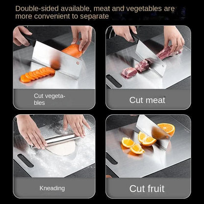 TitanClean stainless steel chopping board - antibacterial & scratch-resistant for your kitchen