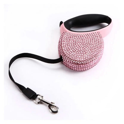 SPARKPAW – Luxury Retractable Leash with Rhinestones for Small Dogs & Cats