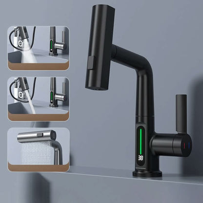 WaterMaster Faucet - 360° rotating tap with LED temperature display