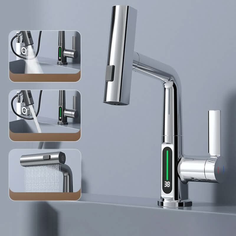 WaterMaster Faucet - 360° rotating tap with LED temperature display