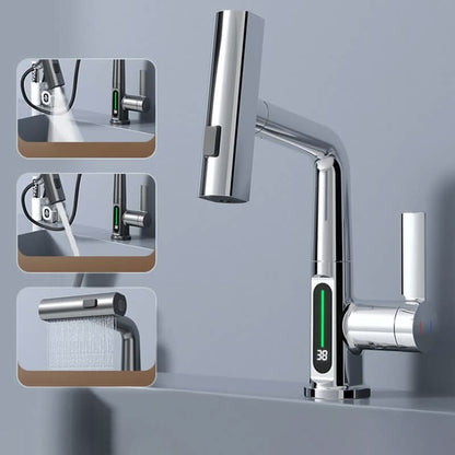 WaterMaster Faucet - 360° rotating tap with LED temperature display