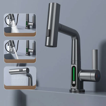 WaterMaster Faucet - 360° rotating tap with LED temperature display