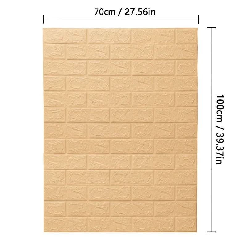 BRICKAURA – 3D Foam Wallpaper for Stylish Walls