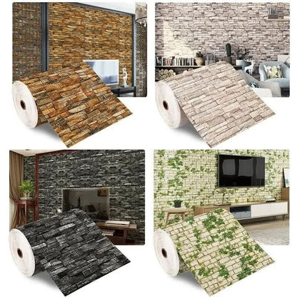 BRICKAURA – 3D Foam Wallpaper for Stylish Walls