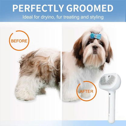 SoftPaws fur brush - With massage effect & easy-clean button for stress-free grooming