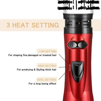 Revolveglam - 3-in-1 electric hair styler with hairdryer, brush & curling iron function