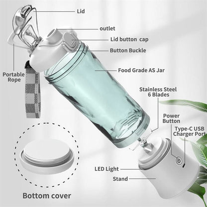 Blendjuicer Pro - Portable smoothie blender with 4000 mAh battery & 600 ml capacity