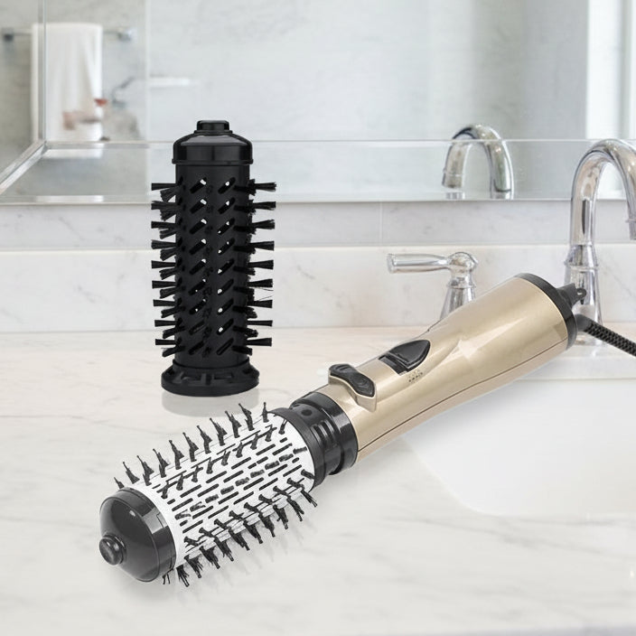 Revolveglam - 3-in-1 electric hair styler with hairdryer, brush & curling iron function