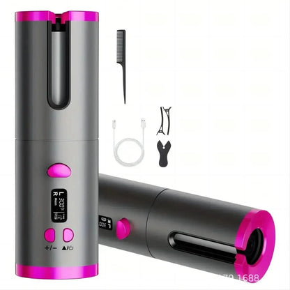Cordless Hair Styler - Cordless curling iron for shiny & healthy curls