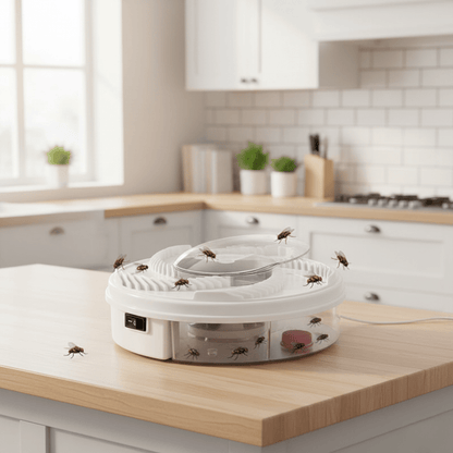 ECO CATCHER – Quiet, Environmentally Friendly Fly Catcher for Kitchen, Living Room & Garden