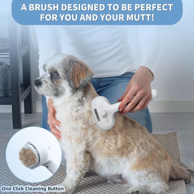 SoftPaws fur brush - With massage effect & easy-clean button for stress-free grooming