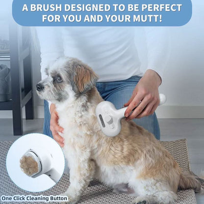 SoftPaws fur brush - With massage effect & easy-clean button for stress-free grooming