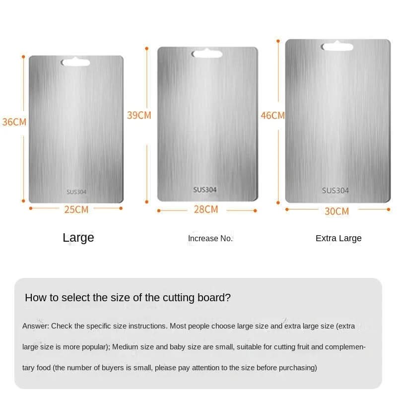 TitanClean stainless steel chopping board - antibacterial & scratch-resistant for your kitchen